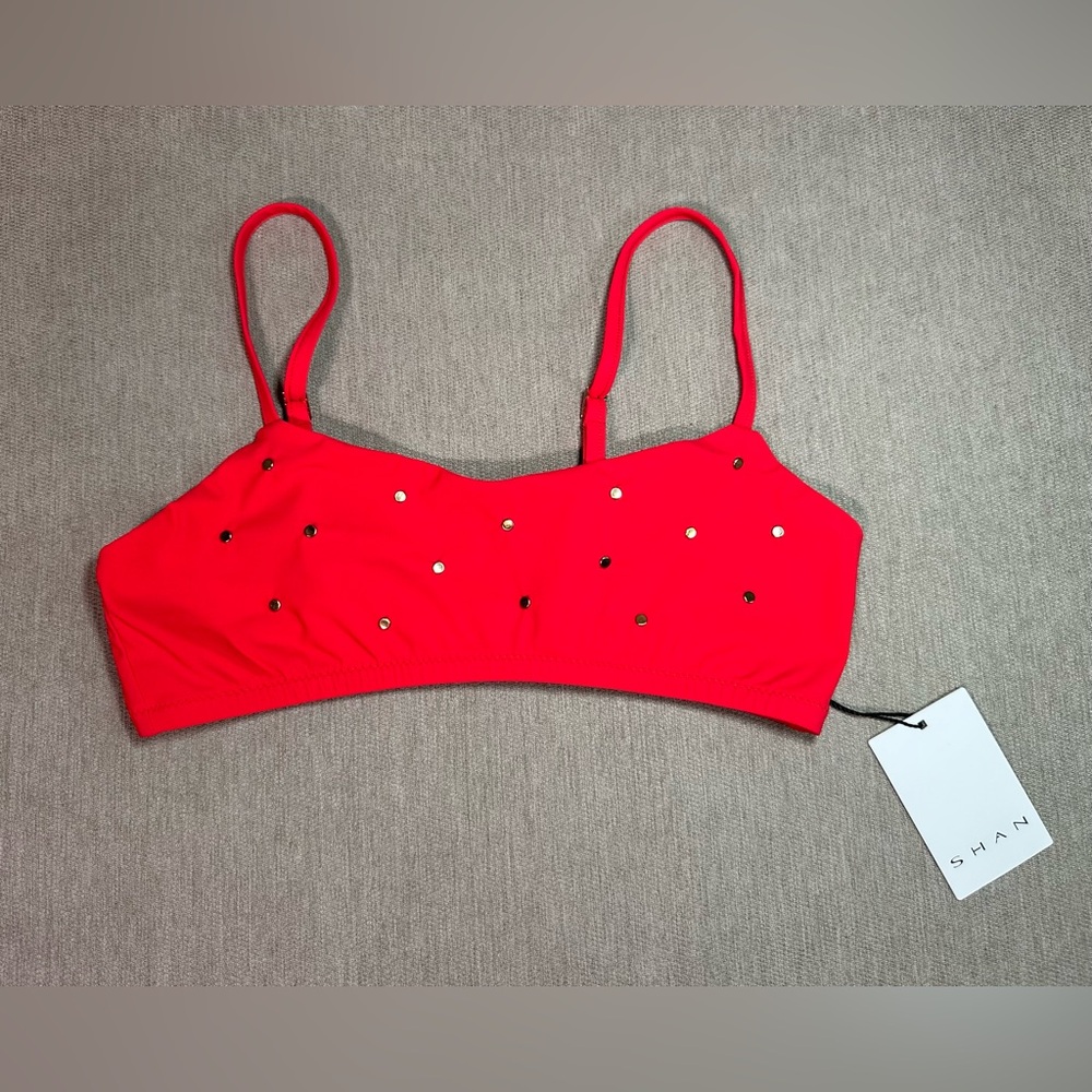 SHANSwim Top Red with Gold accents Size 6 Small